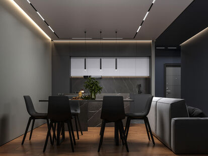 Фото № 6: Дизайн-проект двухкомнатной квартиры 64.7  м² Стиль Минимализм для ЖК Дом на Львовской