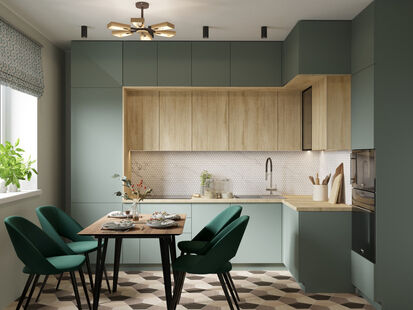 Фото № 2: Дизайн-проект двухкомнатной квартиры 57.9  м² Стиль Контемпорари для ЖК Московский