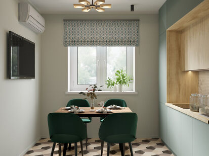 Фото № 5: Дизайн-проект двухкомнатной квартиры 57.9  м² Стиль Контемпорари для ЖК Московский