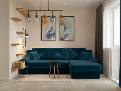 Фото № 4: Дизайн-проект двухкомнатной квартиры 57.9  м² Стиль Контемпорари для ЖК Московский