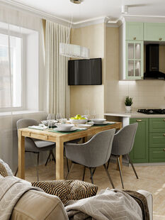 Фото № 3: Дизайн-проект двухкомнатной квартиры 76.4  м² Стиль Эклектика для ЖК Вокзальная, 8