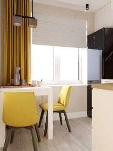 Фото № 6: Дизайн-проект двухкомнатной квартиры 47.74  м² Стиль Контемпорари для ЖК Московский