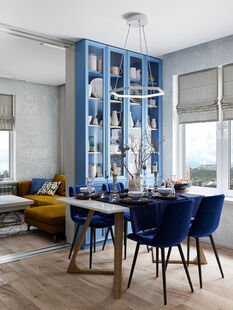 Фото № 1: Дизайн-проект четырехкомнатной квартиры 76.66  м² Стиль Эклектика для ЖК Триумф Парк