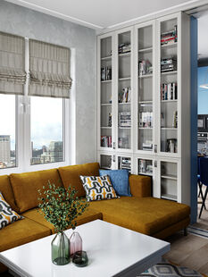 Фото № 5: Дизайн-проект четырехкомнатной квартиры 76.66  м² Стиль Эклектика для ЖК Триумф Парк