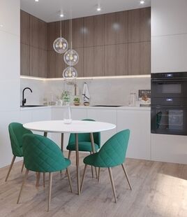 Фото № 2: Дизайн-проект двухкомнатной квартиры 56.17  м² Стиль Контемпорари для ЖК Новое Пушкино