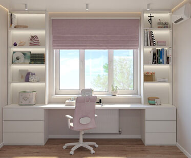 Фото № 6: Дизайн-проект двухкомнатной квартиры 56.17  м² Стиль Контемпорари для ЖК Новое Пушкино