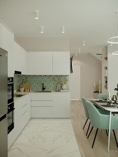 Фото № 4: Дизайн-проект дома/коттеджа 57.3  м² стиль Модернизм для дома в кп бонифаций