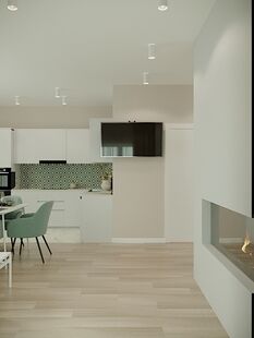 Фото № 2: Дизайн-проект дома/коттеджа 57.3  м² стиль Модернизм для дома в кп бонифаций