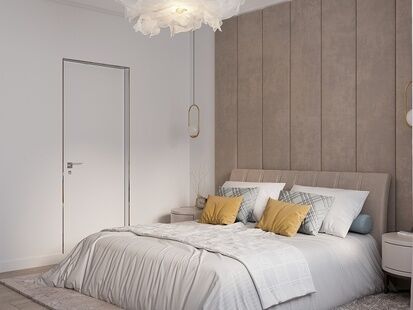 Фото № 5: Дизайн-проект двухкомнатной квартиры 50.0  м² Современный стиль для ЖК Ньютон