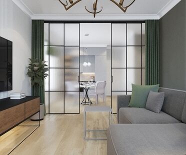 Фото № 6: Дизайн-проект двухкомнатной квартиры 58.0  м² Современный стиль для ЖК Московский