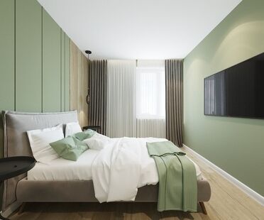 Фото № 2: Дизайн-проект двухкомнатной квартиры 58.0  м² Современный стиль для ЖК Московский