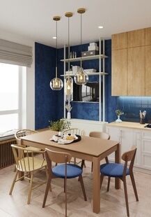 Фото № 2: Дизайн-проект четырехкомнатной квартиры 88.8  м² Стиль Эклектика для ЖК Красноказарменная