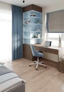 Фото № 6: Дизайн-проект четырехкомнатной квартиры 88.8  м² Стиль Эклектика для ЖК Красноказарменная