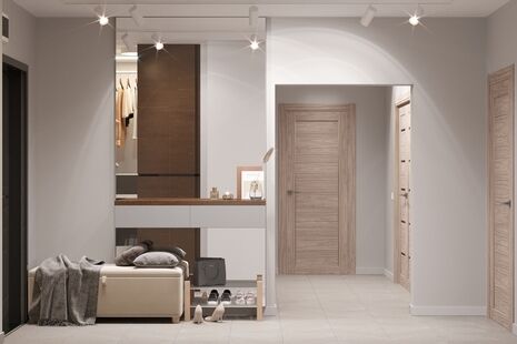 Фото № 3: Дизайн-проект трехкомнатной квартиры 72.0  м² стиль Модернизм для ЖК Некрасовский