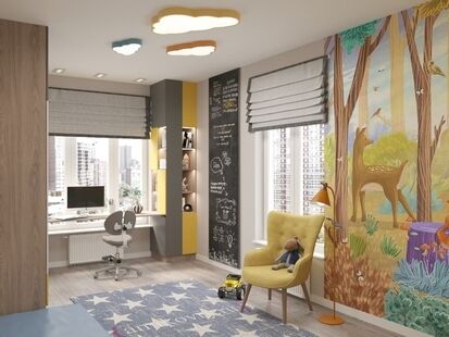 Фото № 2: Дизайн-проект четырехкомнатной квартиры 90.13  м² стиль Модернизм для ЖК Скандинавия