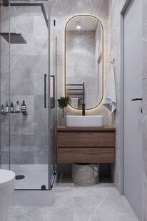 Фото № 6: Дизайн-проект однокомнатной квартиры 37.0  м² Современный стиль для ЖК Сиреневый Парк