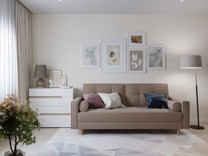 Фото № 6: Дизайн-проект трехкомнатной квартиры 79.87  м² Современный стиль для ЖК Новоорловский