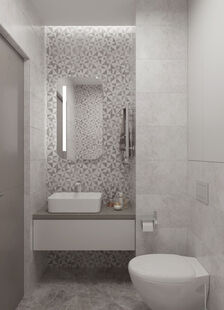 Фото № 5: Дизайн-проект трехкомнатной квартиры 79.87  м² Современный стиль для ЖК Новоорловский