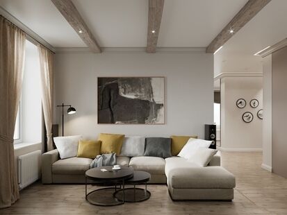 Фото № 1: Дизайн-проект дома/коттеджа 95.31  м² Современный стиль для этажа частного дома