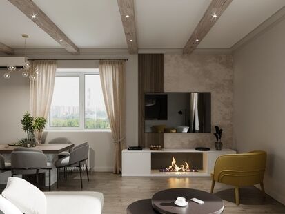 Фото № 2: Дизайн-проект дома/коттеджа 95.31  м² Современный стиль для этажа частного дома