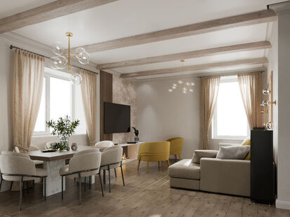 Фото № 6: Дизайн-проект дома/коттеджа 95.31  м² Современный стиль для этажа частного дома