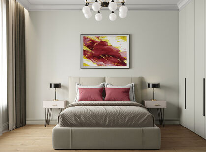 Фото № 1: Дизайн-проект однокомнатной квартиры 34.13  м² Современный стиль для ЖК Перловский