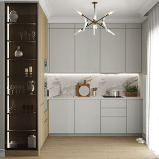 Фото № 6: Дизайн-проект однокомнатной квартиры 34.13  м² Современный стиль для ЖК Перловский