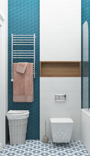 Фото № 3: Дизайн-проект однокомнатной квартиры 48.38  м² Стиль Контемпорари для ЖК Московский