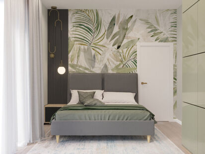 Фото № 4: Дизайн-проект трехкомнатной квартиры 62.48  м² Стиль Контемпорари для ЖК Д1