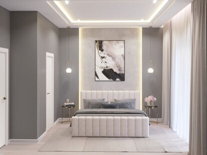 Фото № 3: Дизайн-проект трехкомнатной квартиры 62.48  м² Стиль Контемпорари для ЖК Д1