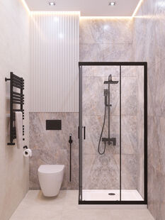 Фото № 2: Дизайн-проект трехкомнатной квартиры 62.48  м² Стиль Контемпорари для ЖК Д1