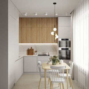 Фото № 5: Дизайн-проект трехкомнатной квартиры 79.0  м² Современный стиль для ЖК Веллтон Парк