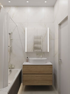 Фото № 2: Дизайн-проект трехкомнатной квартиры 79.0  м² Современный стиль для ЖК Веллтон Парк