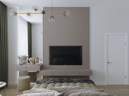 Фото № 2: Дизайн-проект двухкомнатной квартиры 59.17  м² стиль Модернизм для ЖК Main Street