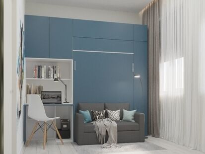 Фото № 1: Дизайн-проект трехкомнатной квартиры 55.55  м² Современный стиль для ЖК Донской