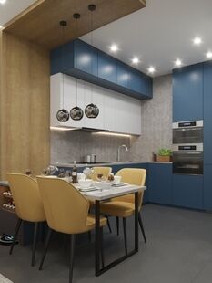 Фото № 4: Дизайн-проект трехкомнатной квартиры 55.55  м² Современный стиль для ЖК Донской