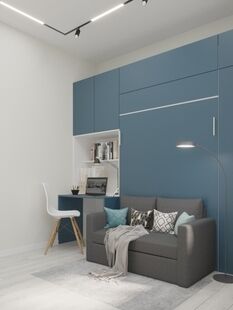 Фото № 5: Дизайн-проект трехкомнатной квартиры 55.55  м² Современный стиль для ЖК Донской