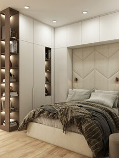 Фото № 5: Дизайн-проект двухкомнатной квартиры 64.6  м² Современный стиль для ЖК Балтийский