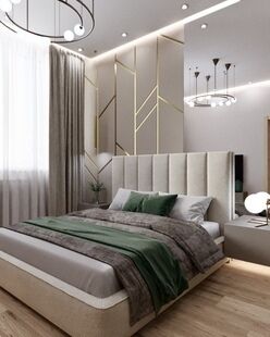 Фото № 4: Дизайн-проект двухкомнатной квартиры 37.6  м² стиль Модернизм для ЖК Лидер Парк