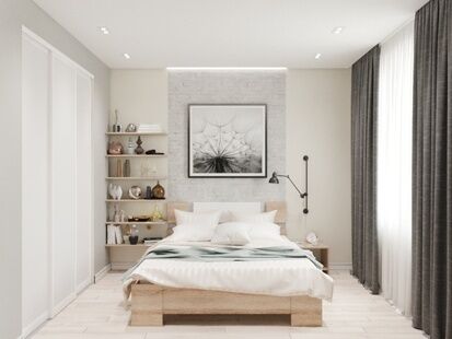 Фото № 3: Дизайн-проект двухкомнатной квартиры 42.94  м² Стиль Лофт для ЖК Московский