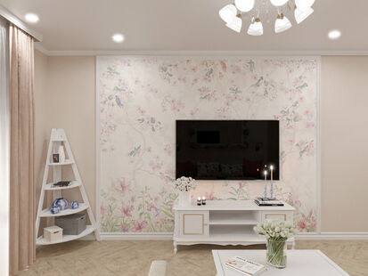 Фото № 5: Дизайн-проект двухкомнатной квартиры 45.68  м² Стиль Прованс для ЖК Московский