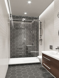 Фото № 4: Дизайн-проект двухкомнатной квартиры 62.12  м² Стиль Эклектика для ЖК Московский