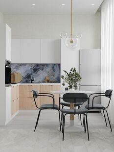 Фото № 1: Дизайн-проект двухкомнатной квартиры 59.55  м² Стиль Контемпорари для ЖК Огни