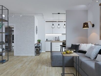 Фото № 5: Дизайн-проект однокомнатной квартиры 40.87  м² Стиль Лофт для ЖК Государев Дом