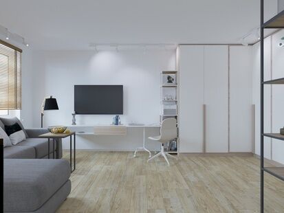 Фото № 4: Дизайн-проект однокомнатной квартиры 40.87  м² Стиль Лофт для ЖК Государев Дом