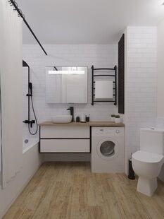 Фото № 3: Дизайн-проект однокомнатной квартиры 40.87  м² Стиль Лофт для ЖК Государев Дом