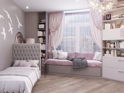 Фото № 5: Дизайн-проект четырехкомнатной квартиры 129.6  м² Стиль Американская классика для ЖК Триколор