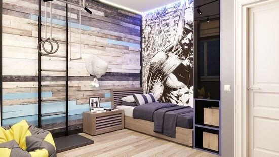 Фото № 6: Дизайн-проект четырехкомнатной квартиры 129.6  м² Стиль Американская классика для ЖК Триколор