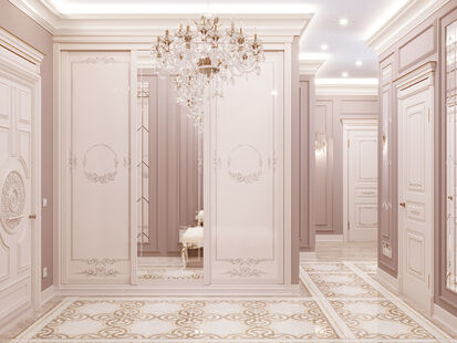 Фото № 4: Дизайн-проект четырехкомнатной квартиры 129.6  м² Стиль Американская классика для ЖК Триколор