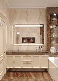 Фото № 2: Дизайн-проект четырехкомнатной квартиры 129.6  м² Стиль Американская классика для ЖК Триколор